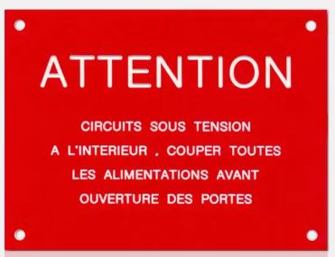 Plaque Signalétique de Sécurité
